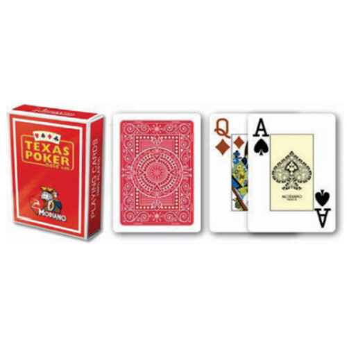 Plastic Deck Texas Poker 4 mini index red