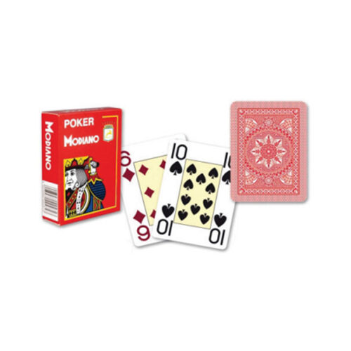 Plastic Deck Texas Poker 4 index red