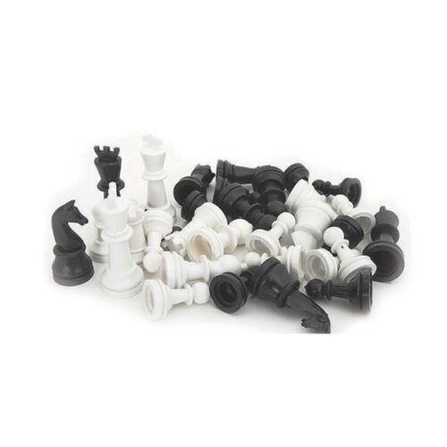 Chess plastic pieces plain 72 mm and 52 mm