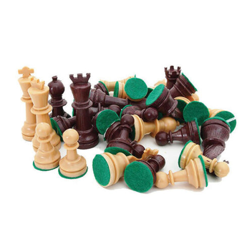 Plastic chess pieces with felt 72 mm