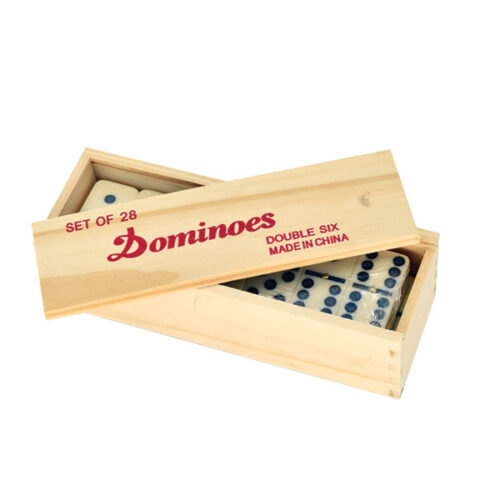 Ντόμινο double 6 σε ξύλινο κουτί